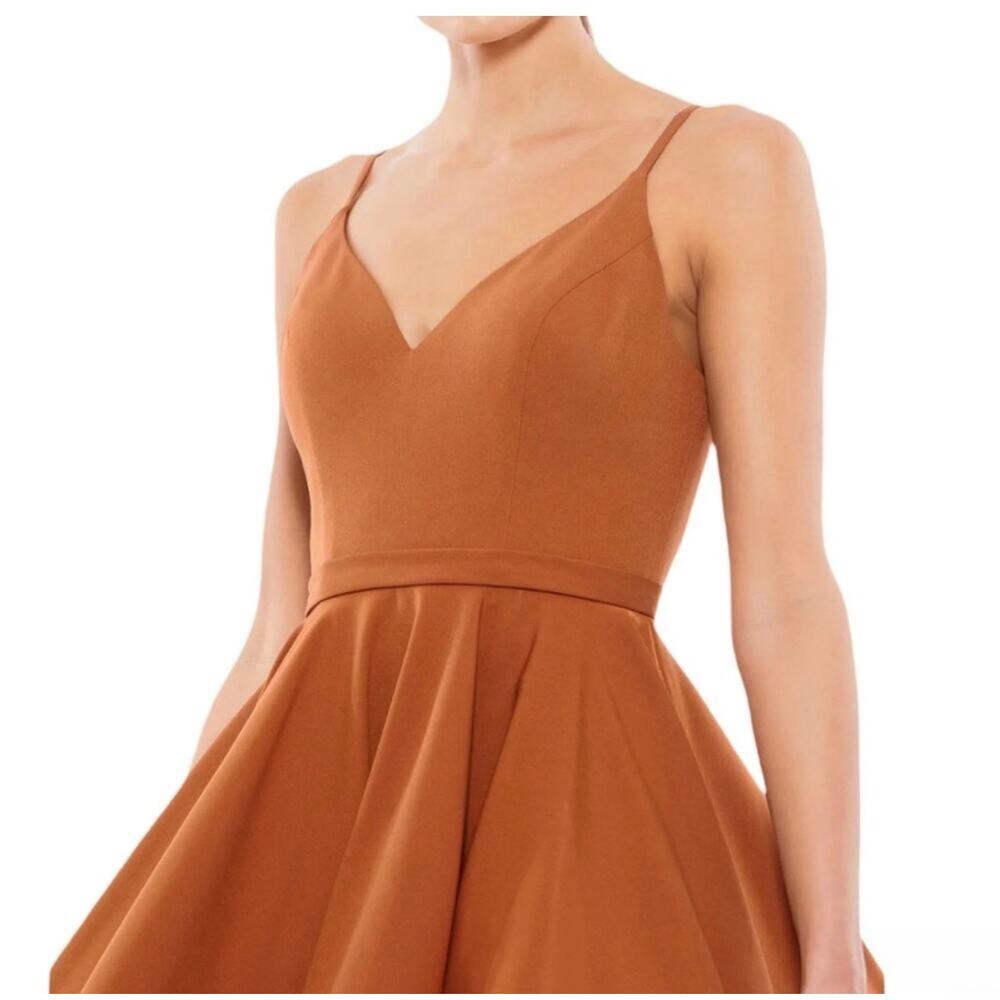 New Mac Duggal caramel 48775 short dress A-line - Picture 3 of 6